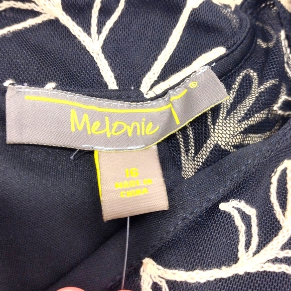 Melonie T Embroidered Floral Cold-Shoulder Sheer Mini Dress - Picture 15 of 16